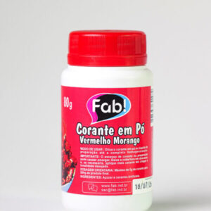 Corante Pó 80g Vermelho FAB